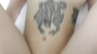 The blonde teen with fake lips got fucked by a stranger in her room