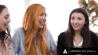 Lauren Phillips helps two virgins in a steamy modern-day threesome