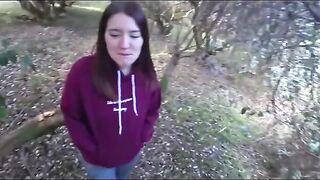 A hot chick got fucked in the garden by a stranger