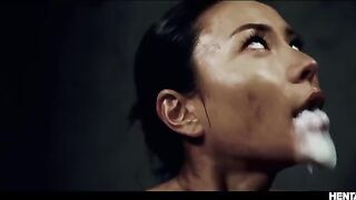 Asian busty babes get creampied by horny aliens in a wild scene