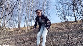 You can go camping with such a whore in the woods
