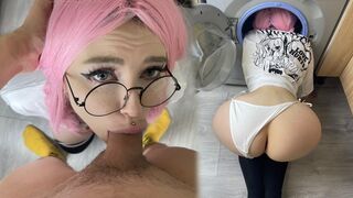 My stupid stepsister got stuck in a washing machine and I got my big dick stuck too