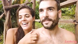 Skinny babe Eve has intense outdoor sex with her partner