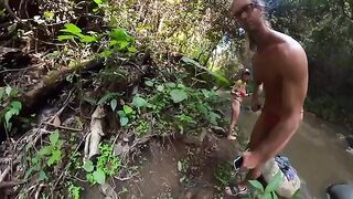 Sex in the jungle river with a passionate lover, you need to see it!