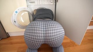 My stepsister is stuck in the washing machine and I helped her