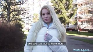 German blonde MILF found a job as a model through Public Agent’s camcorder trick