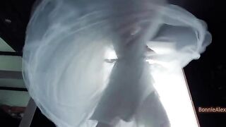 The bride accidentally found a wedding dress and got fucked