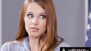 The detective is investigating a sexy Jillian Janson in the classroom