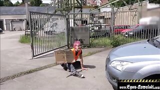 Climate activist is getting fucked by an old man