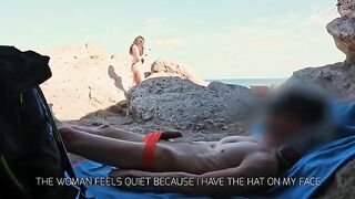 A girl exposed herself on the beach and got fucked by a dick