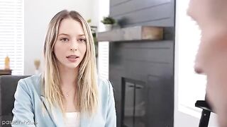 Skinny babe Lily Larimar has to fuck to get the job done