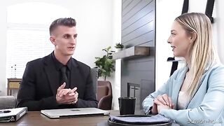 Skinny babe Lily Larimar has to fuck to get the job done