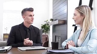 Skinny babe Lily Larimar has to fuck to get the job done