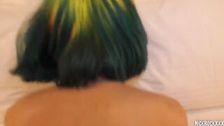 A young rainbow girl is fucking like a real slut