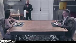 A dinner guest becomes the main course for a swinging couple