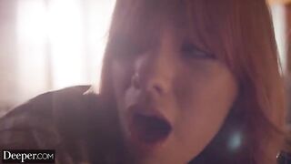 The guy plays a game with a beautiful girl, slapping her for fun