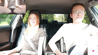 Surprising public sex with Verlonis while driving, inspired by a spicy video