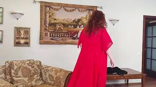 MILF with big ass seduces her stepson to fuck her in the ass