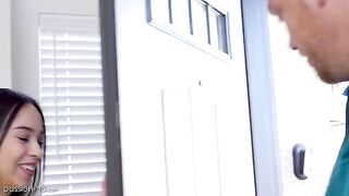 Skinny teen Dakota Tyler seduced her tutor for passionate sex on PASSION-HD