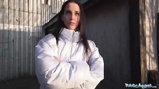 Czech babe Betzz fucked hard outdoors by Public Agent