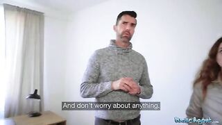 Public Agent Cheating Spanish wife gets fucked in public by the agent