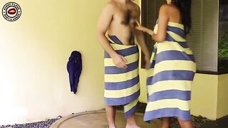 An amateur couple has amazing and passionate sex right in the bathtub