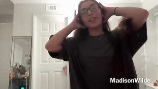 Latina teen gives her boyfriend a blowjob with passion