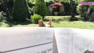 I dressed in FREUTOY in the garden, to keep the creampie in my ass!
