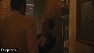 A curvy burlesque dancer gets creampied after an intense afterparty encounter