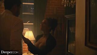 A curvy burlesque dancer gets creampied after an intense afterparty encounter