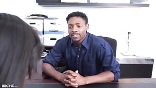 Hairy pussy Asian Lulu Chu gets creampied by BBC in intense interracial action