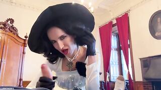 Resident Evil Village cosplay with intense Lady Dimitrescu action