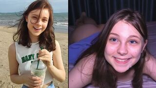 The cute girl is used as a cum dumpster by the young man
