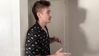 Two hot guys fucked two girlfriends on the bed of one of them