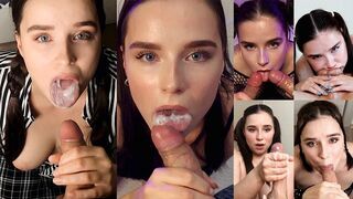 The best cumshot compilation with juicy blowjob scenes