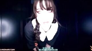 Butterfly Wednesday Addams gets her pussy full of cum