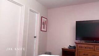 The best friend's mom offered her bed to a young guy in a compromising situation