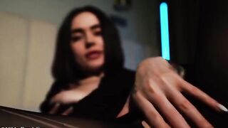 A cute sexy girl with big boobs gets her pussy juiced up