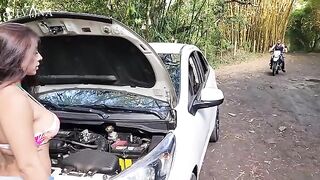 A stranger helped me with my car, I paid him with my hole