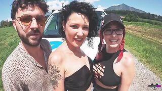 Two Italian couples have sex adventure in their camper, catching everything on camera
