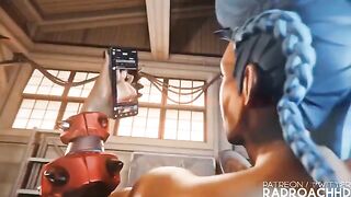 Junker Queen destroys Mei’s pussy in intense 3D animation