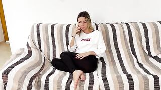 Biondina annoyed calls friend to lick and fuck her