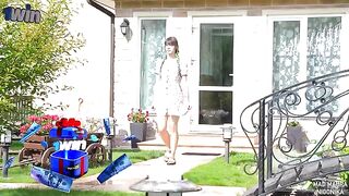 A naughty teen girl got punished by her parents for violating their rules