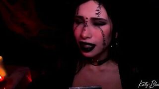 The evil witch cast a spell on a man’s penis with Katty Blake