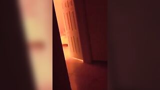 The red-haired girl exhibitionistically fucks in front of the house