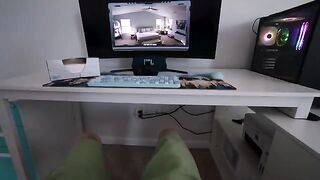 I caught my stepbrother spying on me with his drone while I masturbate