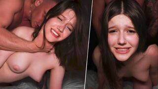 He fucked her so hard, she lost her mind and breathed only cum