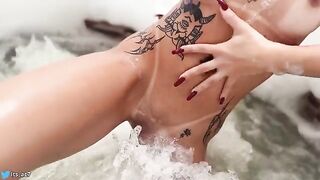 Sex in the hotel pool with a gorgeous babe