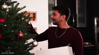 The Christmas gift for the young couple was a surprise boobie adventure