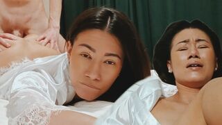 Asian stepmom is too tired, needs some help relaxing